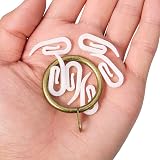 tonyg-p 20 Pack Metal Curtain Rings with Plastic Hooks 30mm Inner Diameter Brass view 5