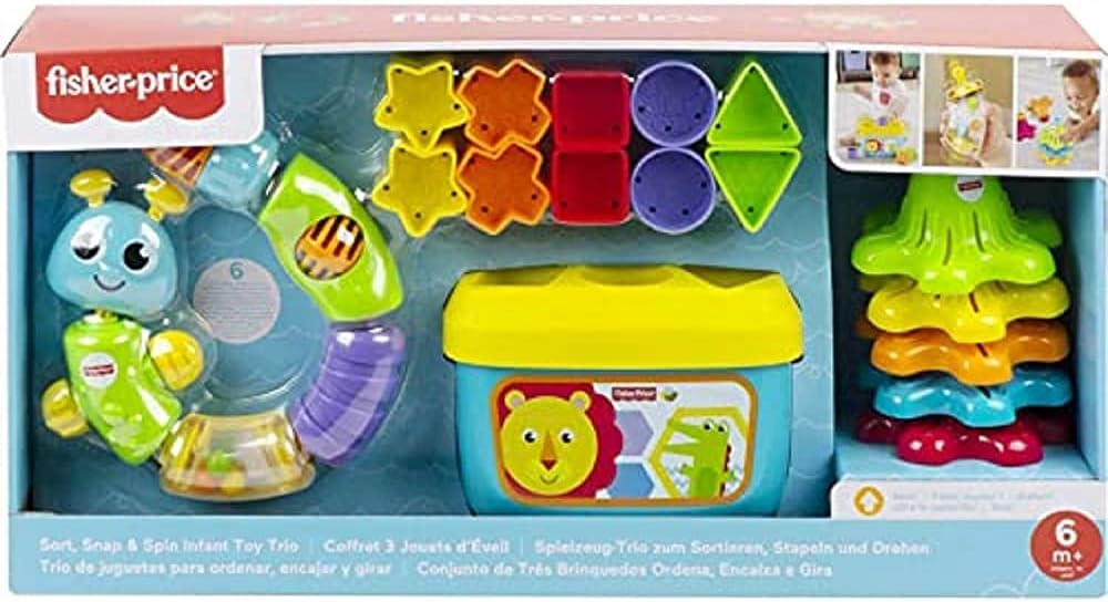 Fisher-Price Sort, Snap & Spin Infant Toy Trio