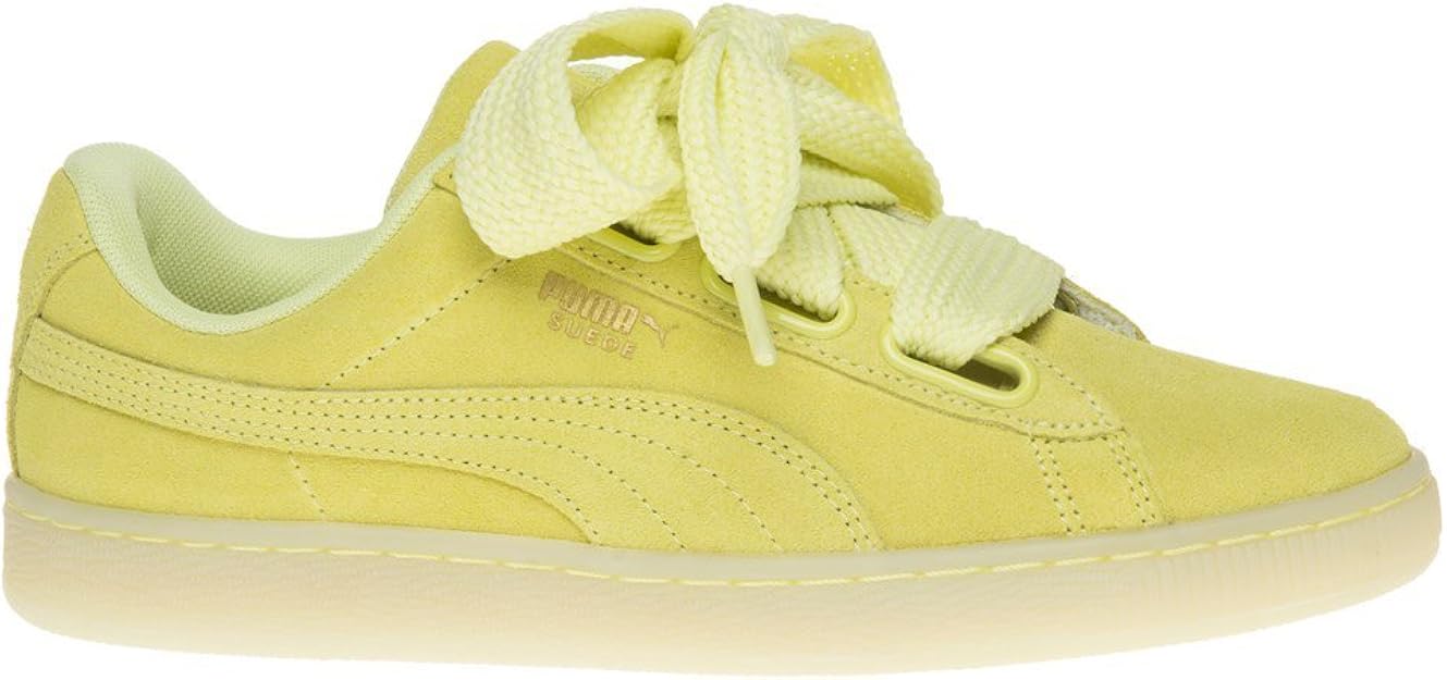 puma suede heart bambino giallo