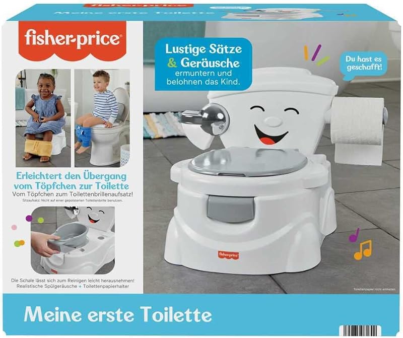 HJC38 - Meine erste Toilette – Töpfchen für Babys, deutsche Version, interaktives Trainingstöpfchen mit Musik und Geräuschen