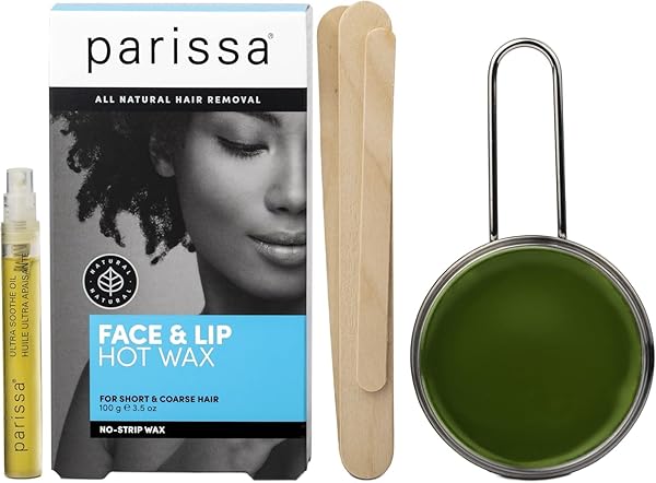 PARISSA NO-STRIP FACE & LIP HOT WAX KIT FOR SHORT & COARSE HAIR REMOVAL AT-HOME WAXING KIT ON FACE, CHIN, AND UPPER LIP, BLUE