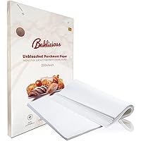 220 Pcs 12x16 In Parchment Paper Sheets, Baklicious Pre-cut Non-Stick Parchment Baking Paper for Air Fryer, Oven, Bakeware, S