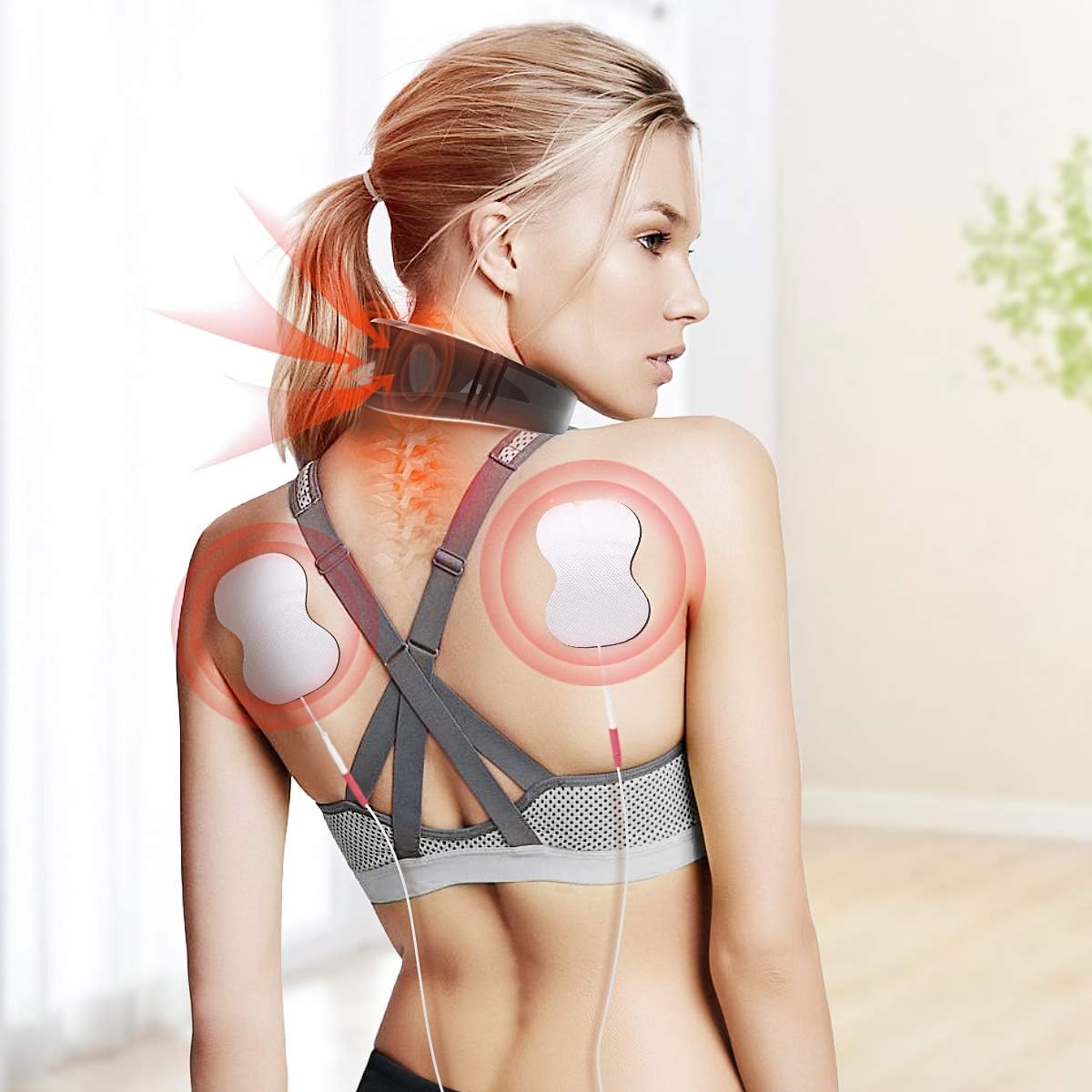 OSITO FDA Cleared|Neck Massager with Heat, Intelligent Portable Device 9 Modes 50 Levels Strength Neck Massage Equipment, Deep Tissue Massage Trigger Point for Office Home Sport: Health & Personal Care