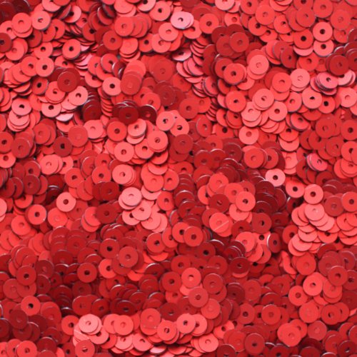 4mm FLAT SEQUINS ~ RED ~ SILK FROST MATTE ~ Loose paillette sequins for embroidery, applique, arts, crafts, bridal wear and embellishment. Made in USA