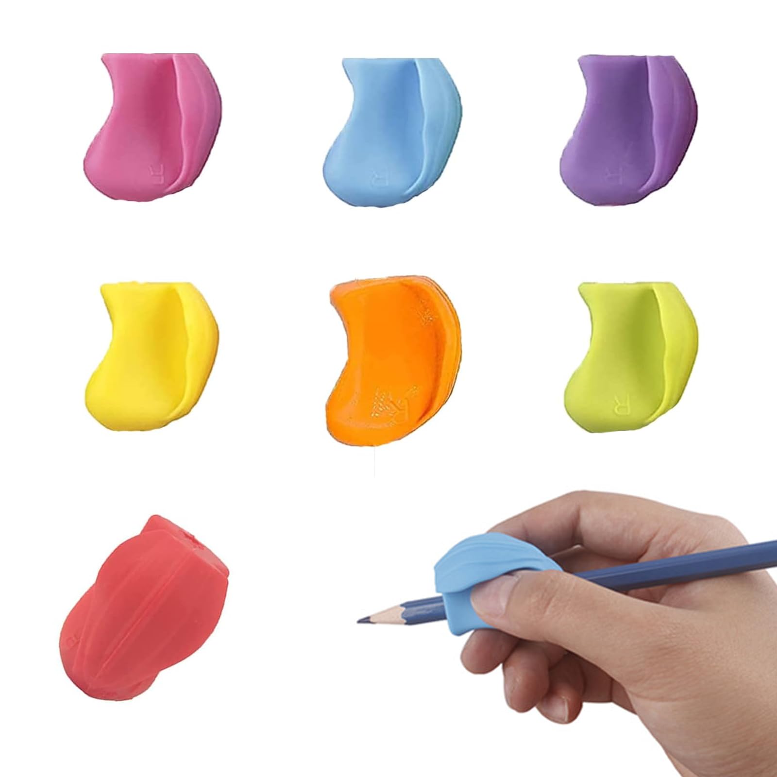 DYTHHN 7Pcs Crossover Pencil Grips Useful Correction Writing Tool Writing Aid Pen Grip Easy Use Ergonomic Training Pencil Grips