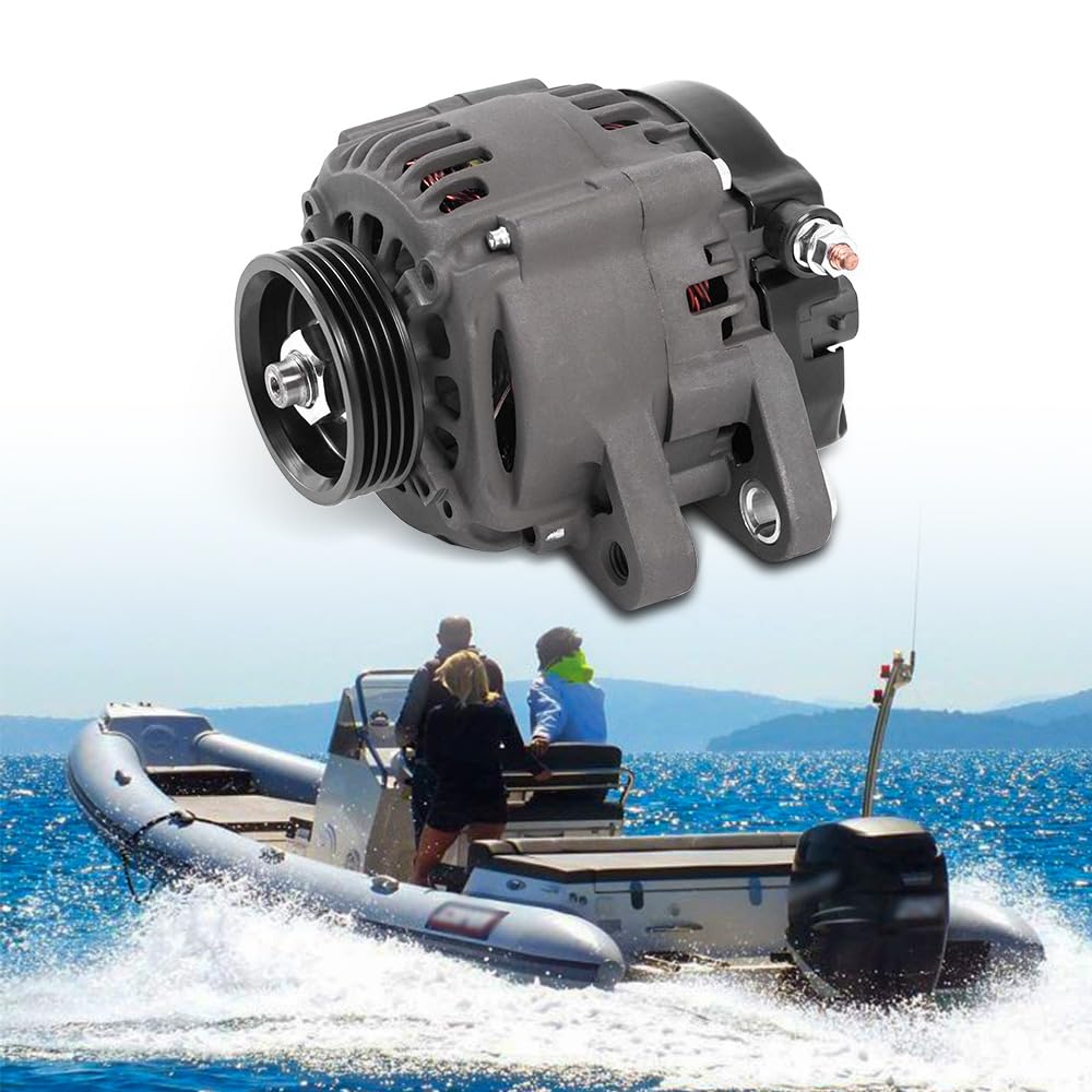Photo 1 of LEAPTREND 8M0057693 Alternator 12V 55A Compatible with Mercury Outboards Marine Engines 135 150 HP SeaPro 2012 & Up 4-Groove Pulley Replace ARROWHEAD AND0626, J&N 400-52434, 8M0062515 8M0065239