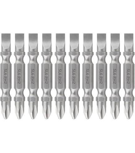 uxcell 2 Pcs PH2/SL6 Magnetic Double Ended Screwdriver Bits