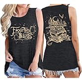 Magical Sleeveless Shirts for Women Book Magic Graphic Tank Top Flourish and Blotts Shirts Wizard Tees Costume Clothes