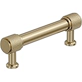 Amerock Faraday 3-3/4 inch (96mm) Center-to-Center Golden Champagne Cabinet Pull, BP37743BBZ