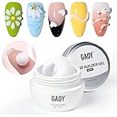 GAOY White 3D Sculpting Gel for Nail Art, 15g Solid Builder Gel