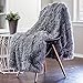 Chanasya Premium Solid Faux Long Fur Throw Blanket - Soft, Fuzzy Throw Blanket - for Bed or Couch - 50