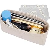 OAikor Felt Purse Organizer Insert Compatible with GG Marmont Small Matelasse Shoulder Handbag and More, Small Handbag Insert Liner Pouch for Women Inner Bladder Bag Storage Bag (Beige,S)
