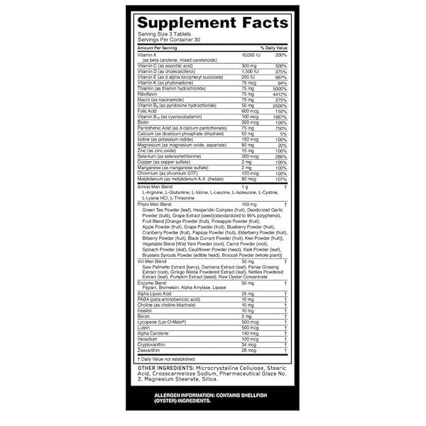 OPTIMUM NUTRITION OPTI-MEN DAILY MULTIVITAMIN SUPPLEMENT, 90 COUNT