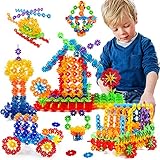 DECORA 500 Pieces Durable Brain Flakes Educational Toys Set Interlocking Plastic Discs -Imaginative and Educational Building Blocks for Preschool Kids Boys and Girls