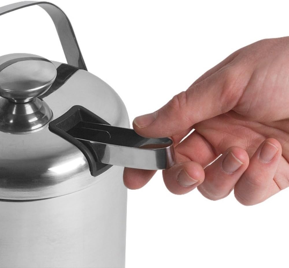 small ice bucket with lid and tongs