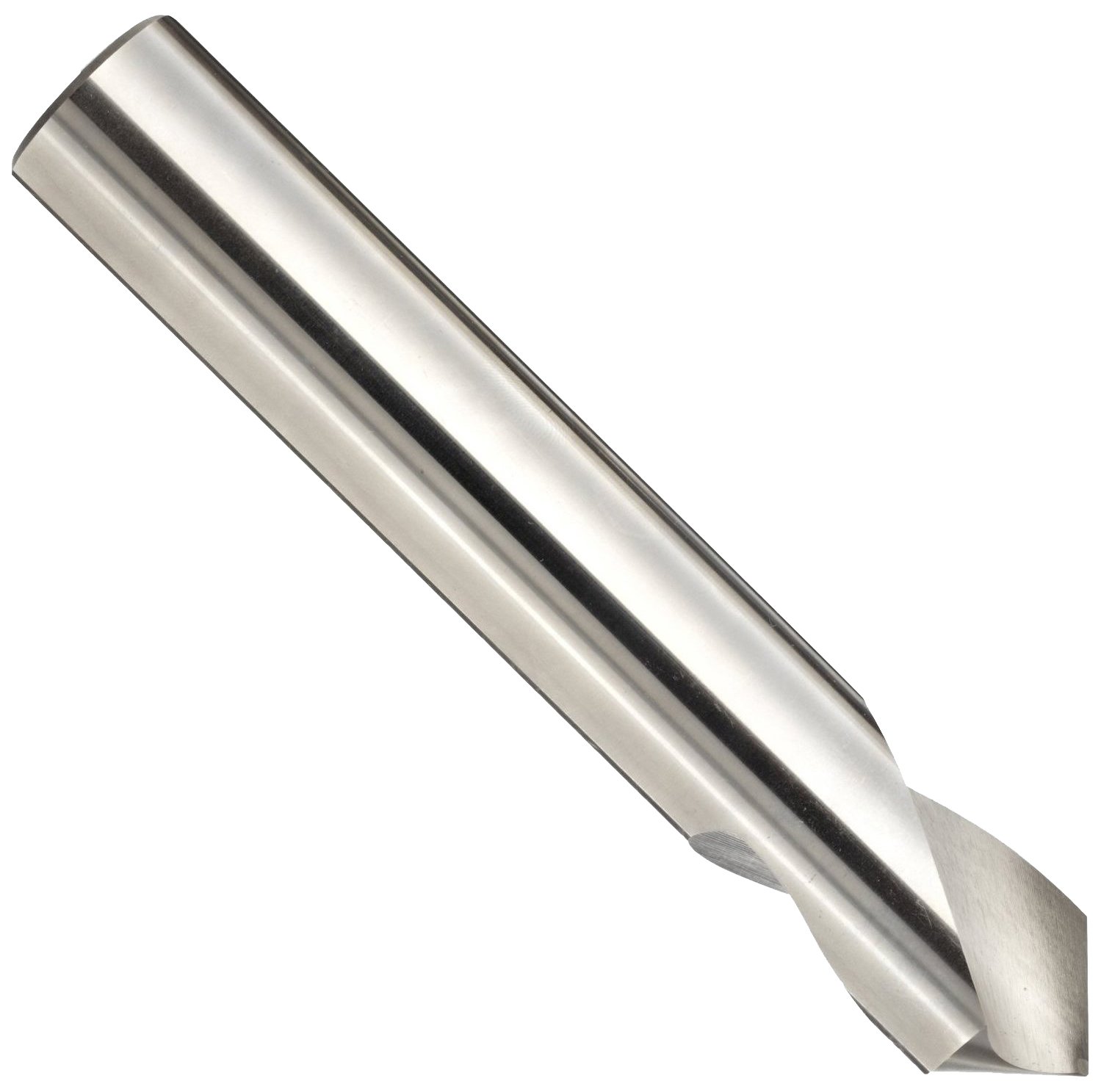 YG-1-0321L High Speed Steel NC Spotting Drill Bit, Uncoated (Bright), Straight Shank, Slow Spiral, 90 Degree, 1/2" Diameter x 4-1/64" Length (Pack of 1)