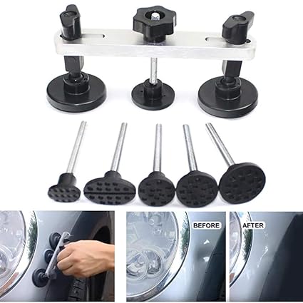 Auto Dent Repair Puller Bridge Paintless, 7 Stück/Set Auto Dent Abzieher Tool Kit, Beule Lifter Mit 6 Registerkarten