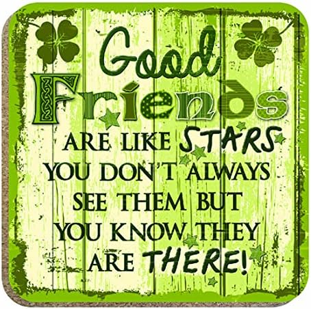 Carrolls Irish Gifts Rustic Ireland Coaster Good Friends Amazon Sg Home
