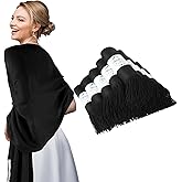 Ramede Pashmina Shawl Wraps for Women 79 x 28 Inch Bulk Wedding Favors Bridal Shawls Gifts for Guests with Thank You Cards