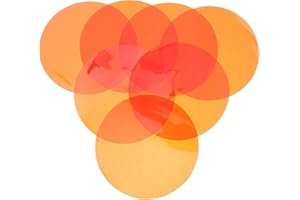 SHINEOFI 20pcs 74cm Amber Warm Light Film Stickers, Removable Adhesive Gel Filters for Ambient Mood Lighting