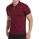 YTD Men’s Classic Polo Shirt Short Sleeve Shirts Lightweight Slim Fit Casual Tops