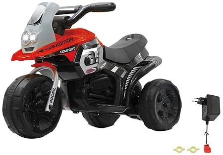 Jamara 460227 - Ride-on E-Trike Racer rot - 6V Akku, elektrisches Dreirad mit extra starkem Bürstenmotor, Stahlhinterachse, S