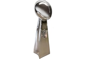 Fantasy Football Trophy - 14 Inch Large Size - Chrome Replica Vince Lombardi Super Bowl Trophy Made for Fantasy Football Cham