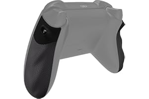 eXtremeRate Flexor Rubberized Side Rails Grips Trigger Stop Kit for Xbox Series X/S Controller, Anti-Slip Ergonomic Trigger Stopper Handle Grips for Xbox Core Controller – Diamond Textured Black