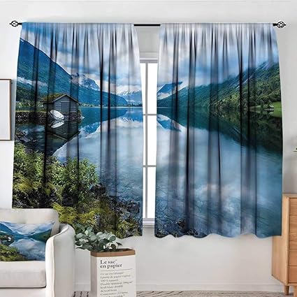 Amazon Com Anzhutwelve Nature Rod Pocket Indo Curtain Wooden