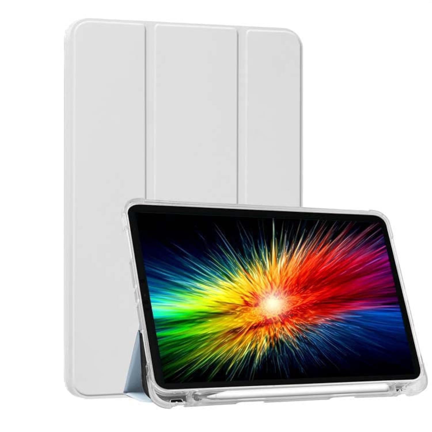 BXGH Case for iPad Pro 11 Inch 2022 (4th Generation)/2021 (3rd Generation)/2020 (2nd Gen), iPad Smart Case, Wake/Sleep Timer - Grey