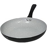 IMUSA 12" Premier Ceramic Nonstick Fry Pan with Cool Touch Handle, Matte Black