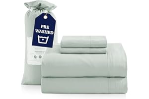 Casa Platino King Size Bed Sheet Set – 4 Piece Set, Pre-Washed Ultra Soft Fabric, Deep Pocket Sheets for 15” Mattress, Brushed Microfiber Bedding, Fade Resistant & Breathable - Mineral