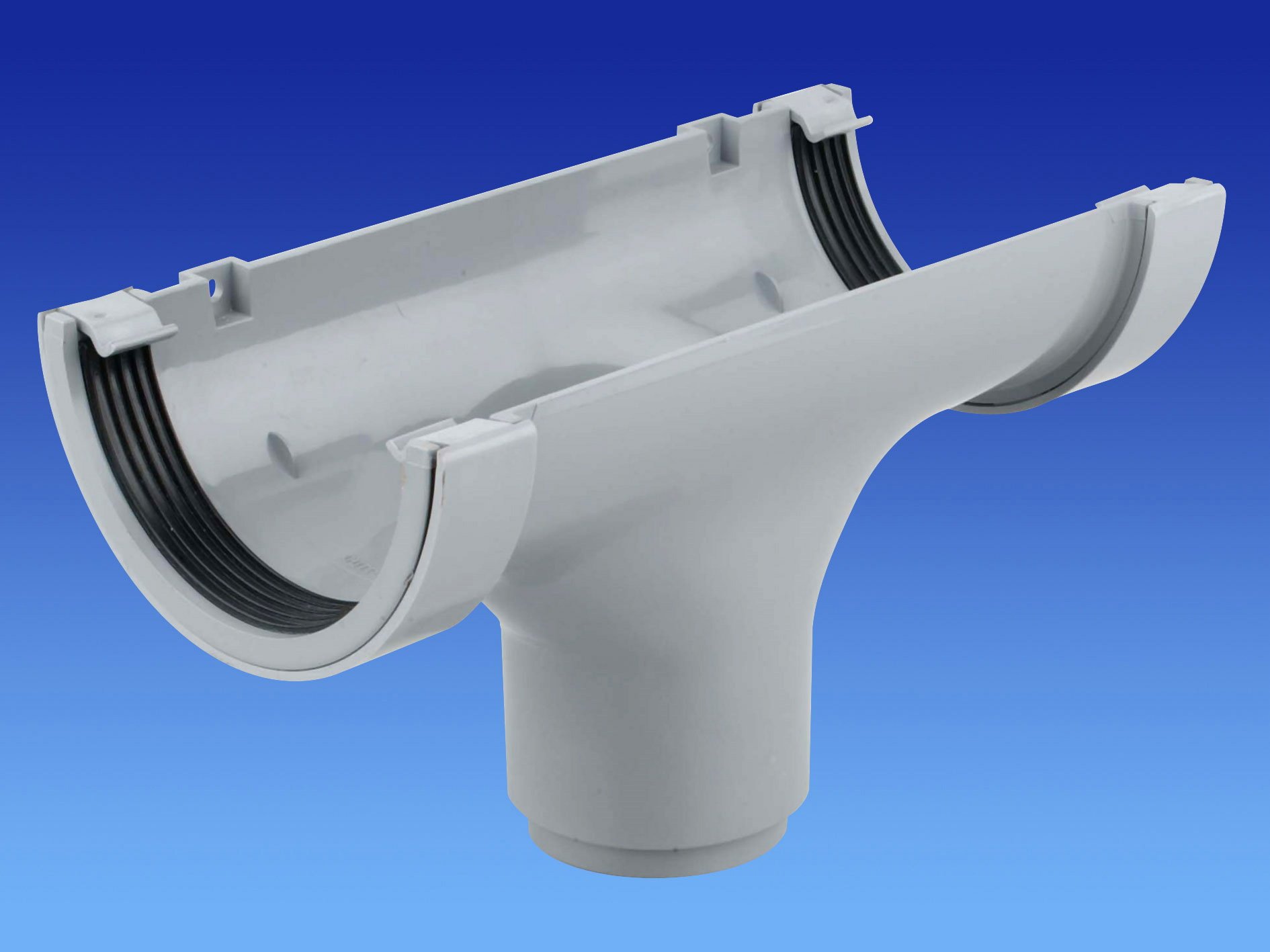 Wavin OSMA Roundline Running Outlet Straight 112mm Grey 0T624g