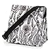 U Konserve UK028 Insulated Lunch Sack, Wild leaves, Small, White/Black