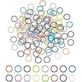 100 pcs Colored Jump Rings for Jewelry Making, Colorful Iron Open Jump Rings 10mm O Ring Connectors for Keychain Necklace Bracelet Earring Pendant Bead Jewelry