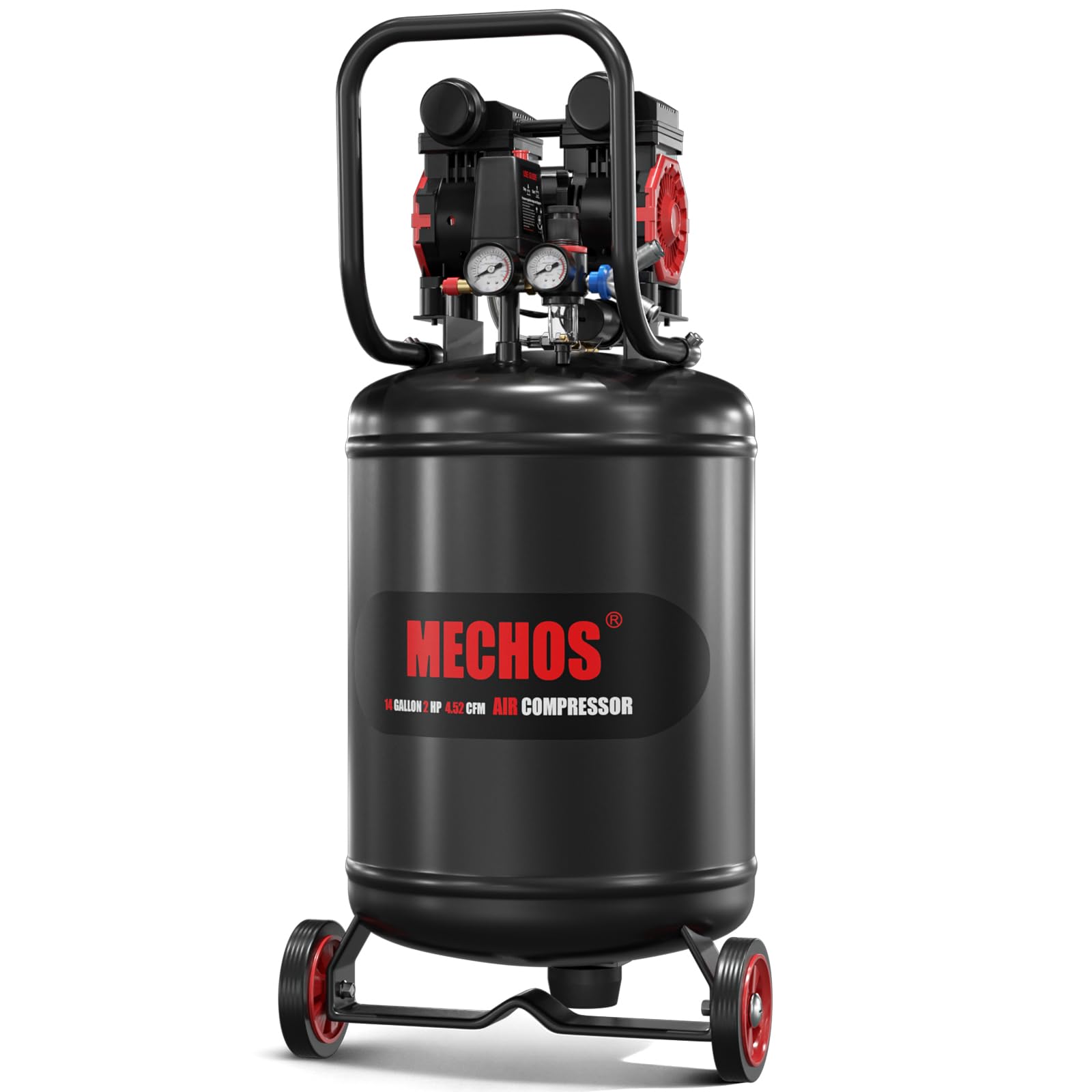 Photo 1 of **NON-FUNCTIONAL**
Portable Air Compressor with 14 Gallon Steel Tank, 2 HP 4.52 CFM @ 90 PSI, 116 Max PSI Oil-Free Air Compressor for Garage, Home Use, Tire Inflation, Nail Gun, DIY Projects,110V