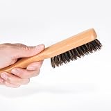 BESTOOL Hair Brush Professional Boar Bristle Beard Brush Natural Beech Wood view 4