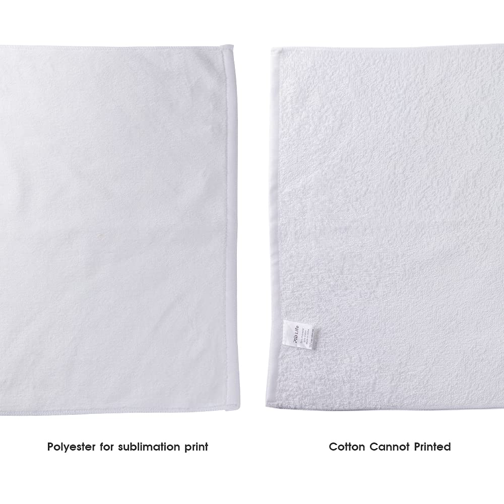 PYD Life 6 Pack 22 x 15 Inch Sublimation Blanks White Hand Face Towel for Sports Yoga Bath Beach Polyester for Heat Press Transfer Print