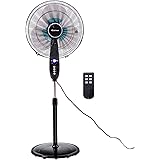 Costway 16 "Adjustable Pedestal Fan 3-Speed Oscillating Stand Double Blade w/ Remote Control Timer