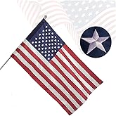 Freefy American Flag Pole Sleeve 2.5x4 Ft Banner Style-Embroidered Stars,Sewn Stripes,UV Protected,Heavy Duty Durable Nylon USA US Outdoor Indoor Flags (Pole NOT Included)