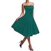 Newshows Womens Cocktail Dress Strapless Tube Formal Wedding Guest Prom Party Dress