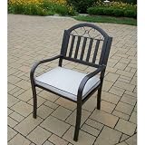 Oakland Living 3830-C-OM-2-HB Rochester Arm Chair with Cushion Hammer Tone44; Brown