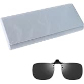 Clip on Case for Glasses, Clip on Sunglasses Case, Slim Flat Hard Shell Case for Clip-on for Men Women Unisex