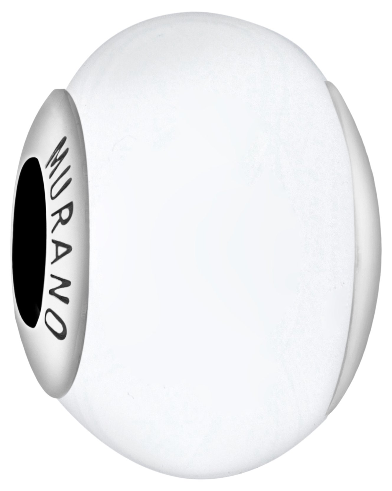 Tuscany Silver Women's Sterling Silver White Murano Bead