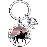 JOHKLJ Horse Gifts For Women Girls Horses Lovers Gift For Women Horse Keychain Best Horses Stuff Accessories For Friend Bestie Equestrian Gifts Christmas Birthday Valentines Day Riding Horse Present