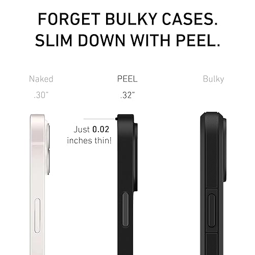 PEEL Super Thin Case for iPhone 13 (Clear Hard) Sleek Minimalist Design,  Branding Free, Ultra Slim Protect