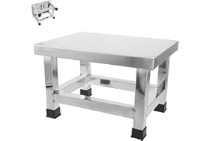 NIYANGLE Stainless Steel Stool Metal Kitchen Bathroom Small Multi-Purpose Slip-Resistant Step Footrest