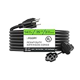 UBOORY Outdoor Extension Cord Waterproof 25