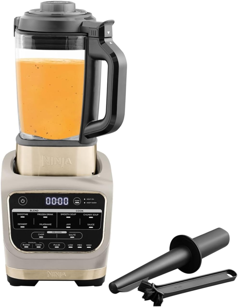 Ninja Foodi Blender & Soup Maker 1000W 1.7L Glass Jug Stone Gold HB150UKSTGD