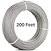Senmit 1/8 Stainless Steel Aircraft Wire Rope for Deck Cable Railing Kit,7 x 7 200 Feet T 316 Marine Grade